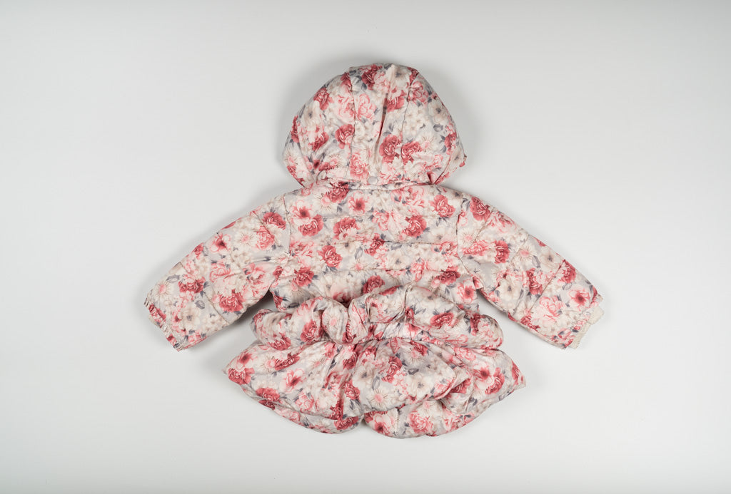 Mayoral Girl Flower Puffer Peplum Jacket