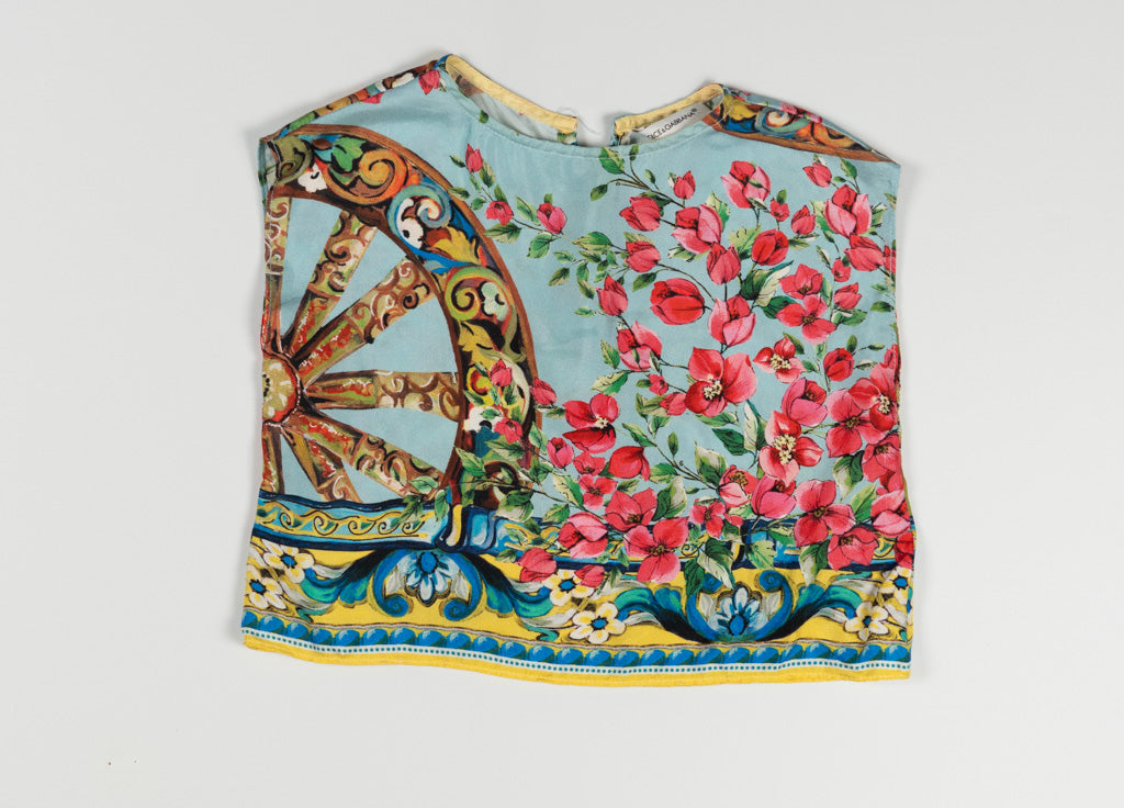 Dolce & Gabbana Silk Print Tee