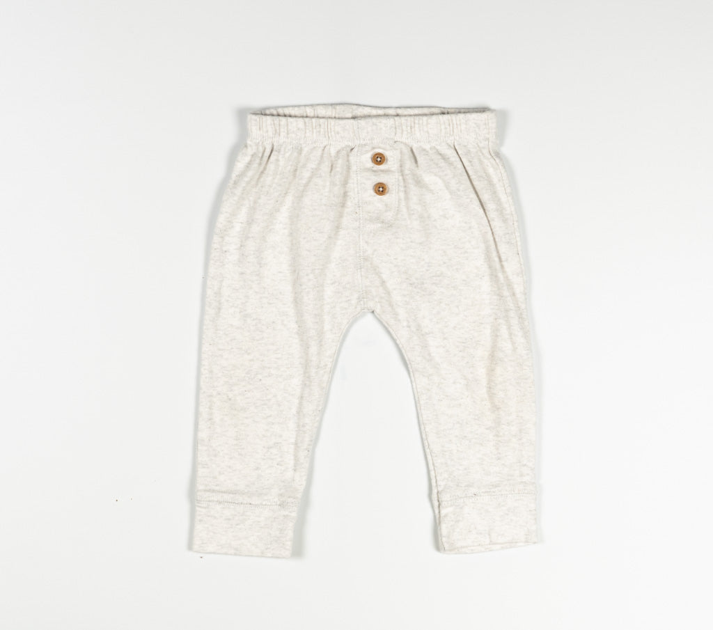 Cotton Button Detail Pants