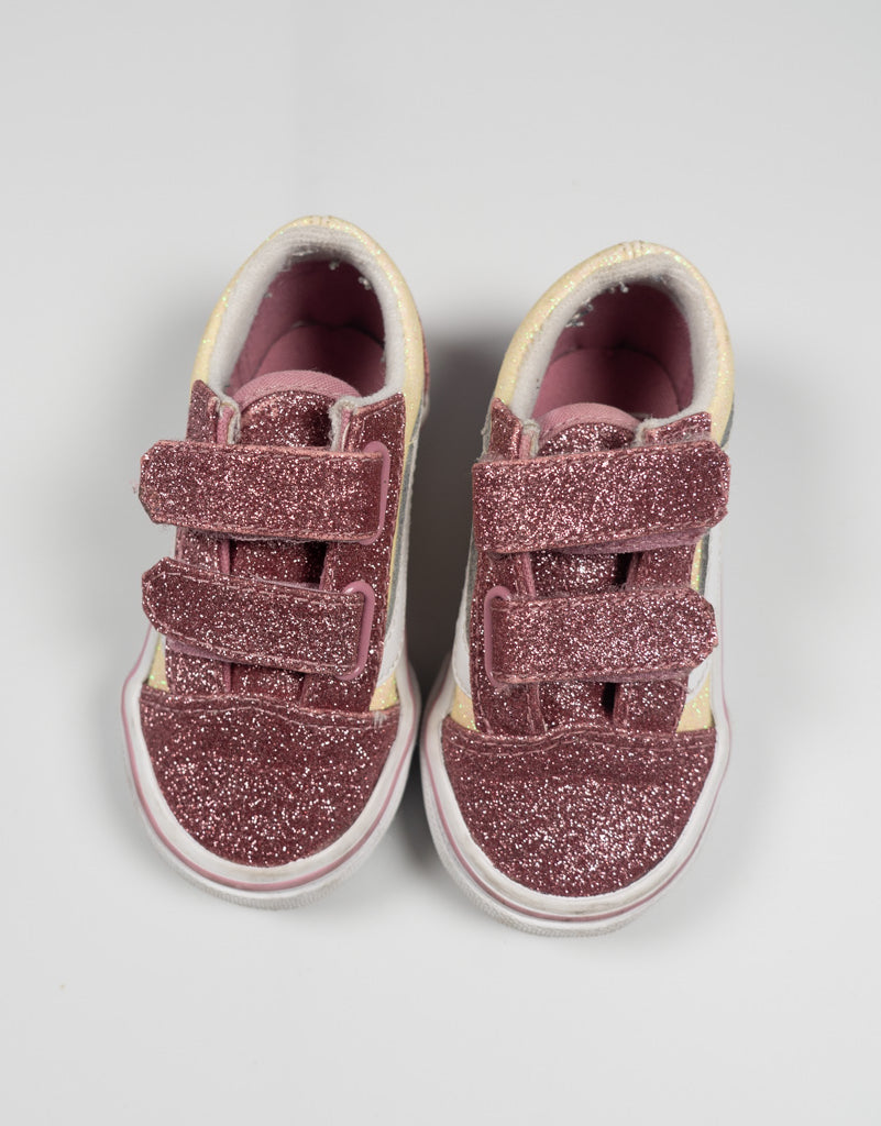 Vans Old Skool Glitter Velcro Sneakers