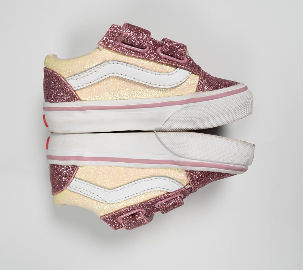 Vans Old Skool Glitter Velcro Sneakers