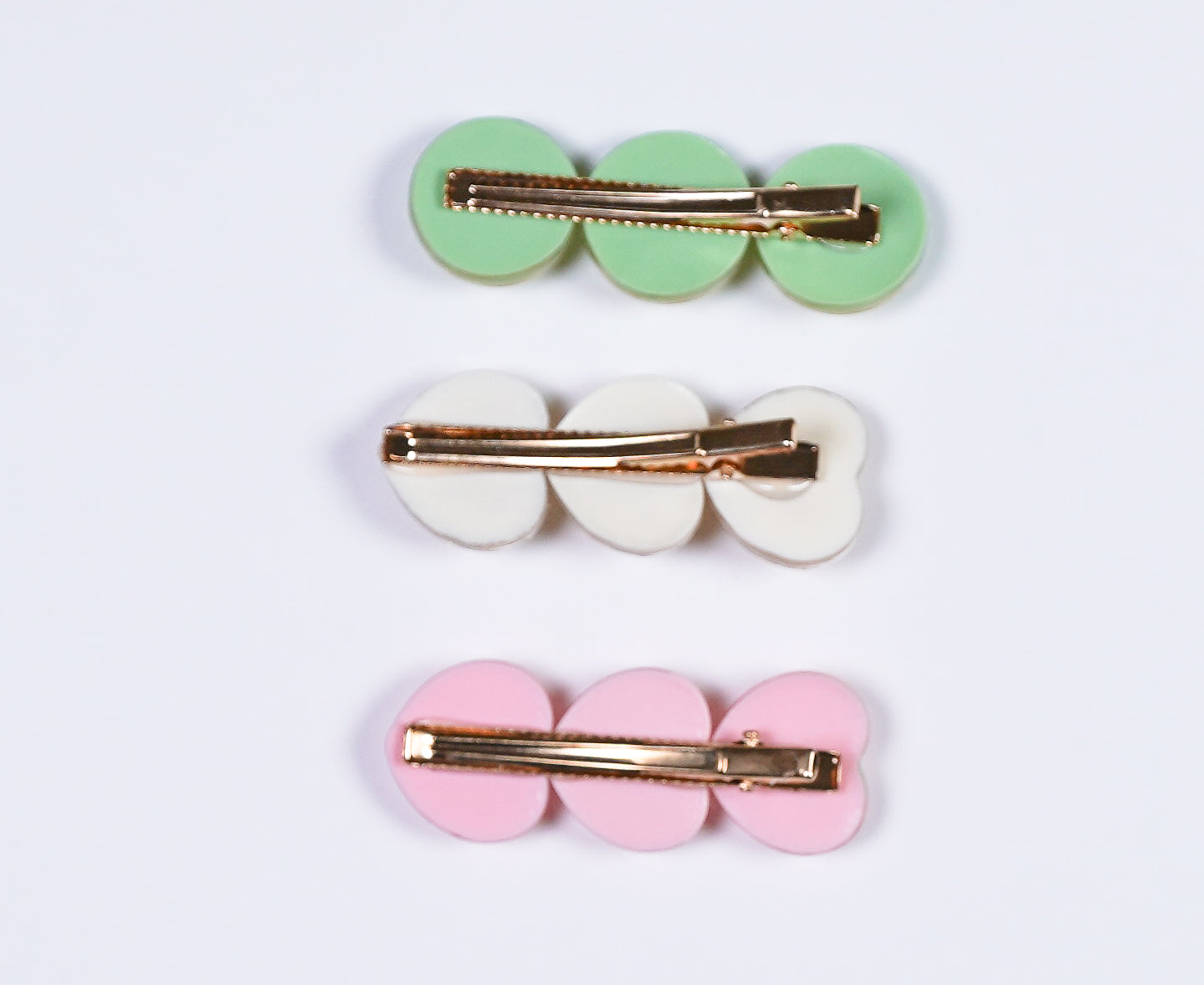 CHERRY & BEAR GARDEN SET 3 PC ENAMEL HAIR PINS